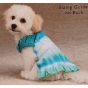 East Side Collection Tie Dye Dog Pet Dress  Cotton Blue Size Medium